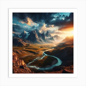 Landscape Hd Wallpaper Art Print