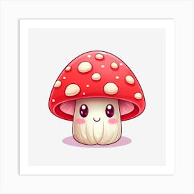Kawaii Mushroom Art Print