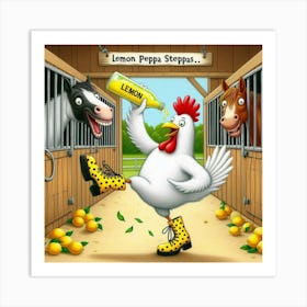 Lemon Peppa Steppas Barn Art Print