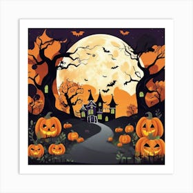 Halloween Background Art Print