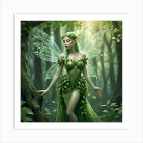 Fairy In The Woods 2 Art Print