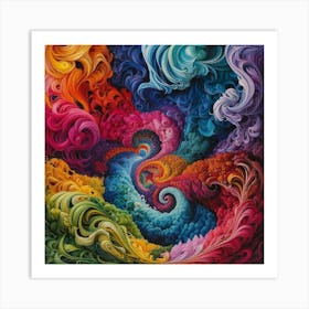 Swirls Of Color 1 Art Print