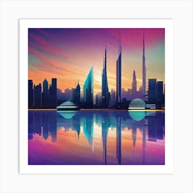 Futuristic Cityscape 124 Art Print