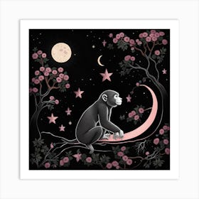 Chinese zodiac monkey Art Print