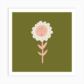 Flower Face Art Print