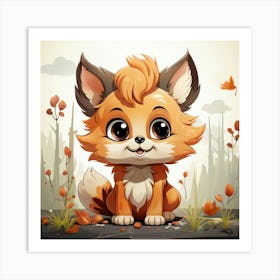 Cute Fox 138 Art Print