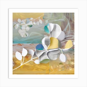 Delicate Floral Collage Art Print