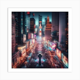 New York City At Night 1 Art Print