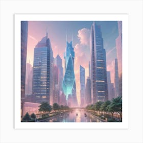 Futuristic Cityscape 59 Art Print