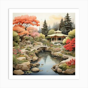 In The Garden Japanese Friendship Garden Art Print 0 Art Print