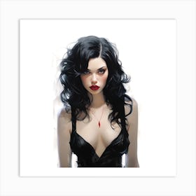 Vampire Girl Art Print