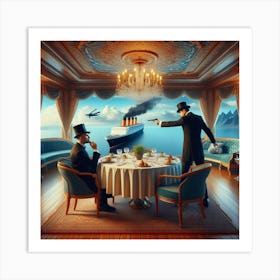 Dinner At The Schooner Art Print