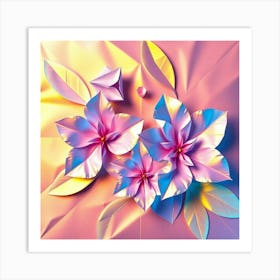 Origami Flowers Art Print