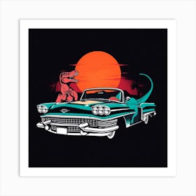 Dinosaur Car 1 Art Print