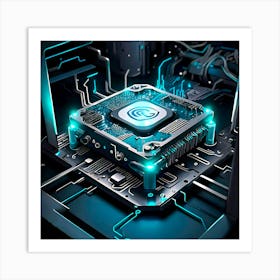 Cpu Illustration Art Print