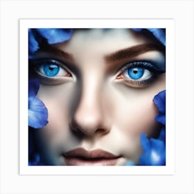 Blue Eyes Art Print