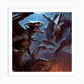 Demons And Dragons Art Print