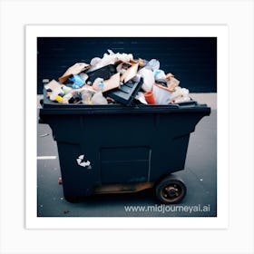 Garbage Can Art Print