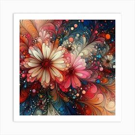 Abstract Flower Painting 13 Art Print