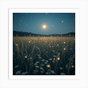 Field Of Daisies Art Print