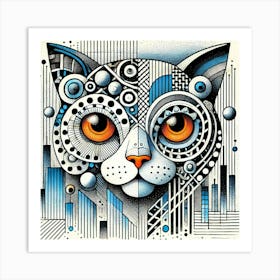 Bramble Tail City Cat Art Print