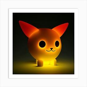 Cat Night Light 1 Art Print