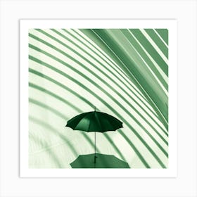 Shadow Of An Umbrella Art Print