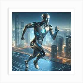 Futuristic Robot 105 Art Print