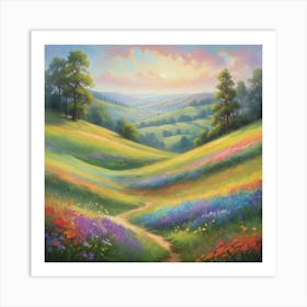 Path In The Meadow art print Art Print