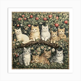 Cats In The Countryside Tapestry 6 Art Print