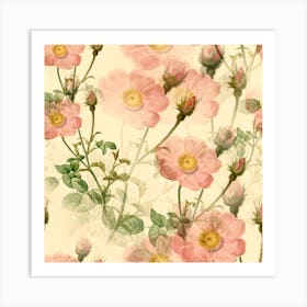 Pink Roses Art Print