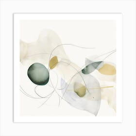Watercolor Abstract Organic Shapes 2 Art Print