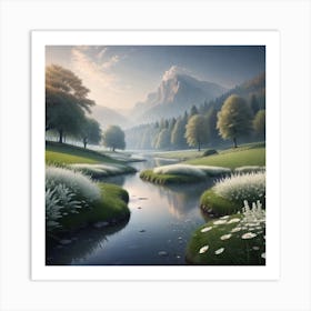 River In The Mountains 5 Art Print