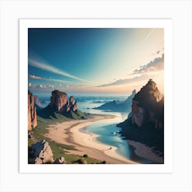 Landscape Stock Videos & Royalty-Free Footage 1 Art Print