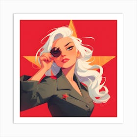 Anime Communist Spy Art Print