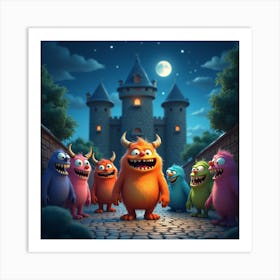 Monsters In The Castle 4 Art Print