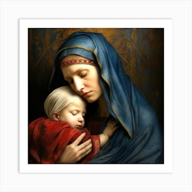 Virgin And Child 2 Art Print