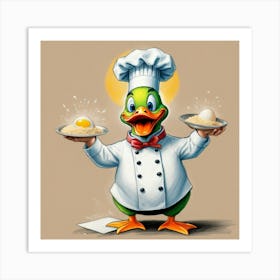 Chef Duck 27 Art Print