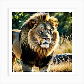 Lion Walking Art Print