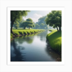 River In The Grass 30 Art Print