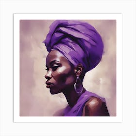Purple Turban Art Print