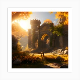 Castle In Autumn Art Print