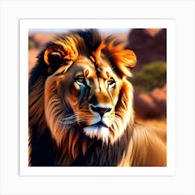 Lion Painting Art Print