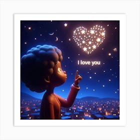 I Love You 5 Art Print