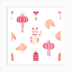 Chinese Stuff Square Art Print