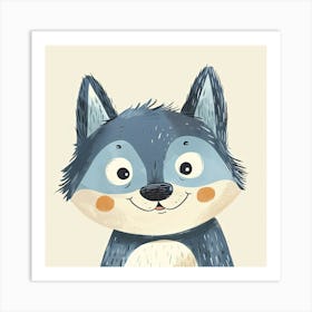 Charming Illustration Wolf 4 Art Print