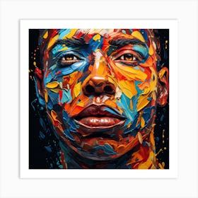 Man'S Face 2 Art Print