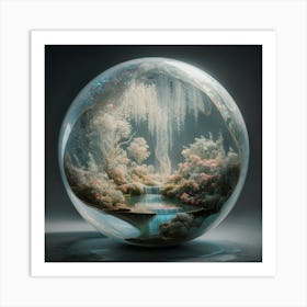 A Mesmerizing Transparent Spherical Vessel Filled 1amly8dhrfuzizocidrppw Kerkx918tcwie43k6azvtg Art Print