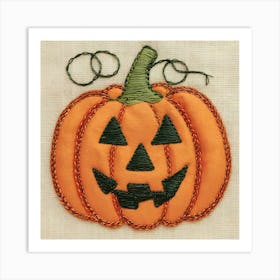 Pumpkin Applique Art Print