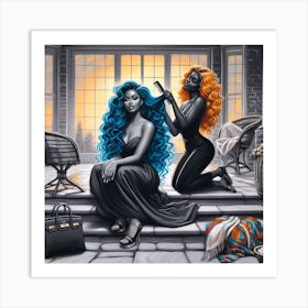 'Two Women' 4 Art Print